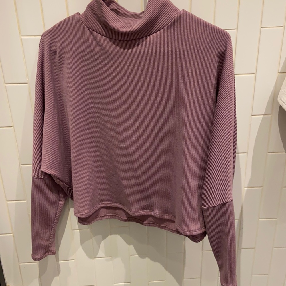 Purple Nordstrom mock neck shirt
